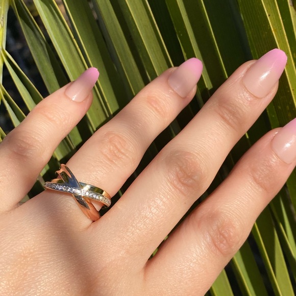 New Elegant Tricolor 925 Silver Ring - Picture 5 of 10